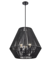Millennium 9023-MB - Elise 22" Wide 3-Light Pendant - Matte Black