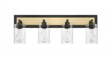 Millennium 25004-MB/VB - Gasol 4-Light Vanity Matte Black / Vintage Brass