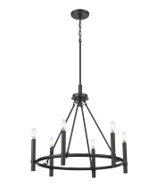 Millennium 25656-MB - Skyva 25" Wide 6-Light Chandelier - Matte Black