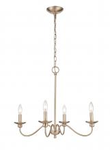 Millennium 4384-MG - Delvona 4-Light Chandelier Ceiling Light Modern Gold