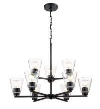 Millennium 64109-MB - Strayhan 28.5" 9-Light Chandelier - Matte Black