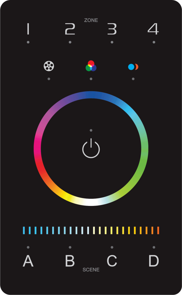 Wall Controller 5-Channel RGBTW DMX BT