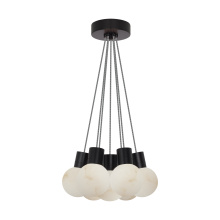 Visual Comfort & Co. Modern Collection SLCH54330IB - Mina Alabaster 7-Light Small Chandelier