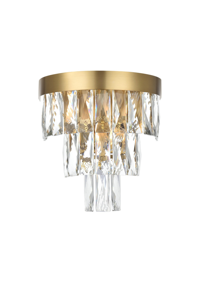 Wall Sconce W10"S6.3"H10.5"L2 Satin Gold