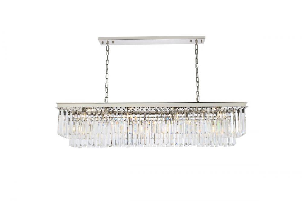 Sydney 12 Light Polished Nickel Chandelier Clear Royal Cut Crystal