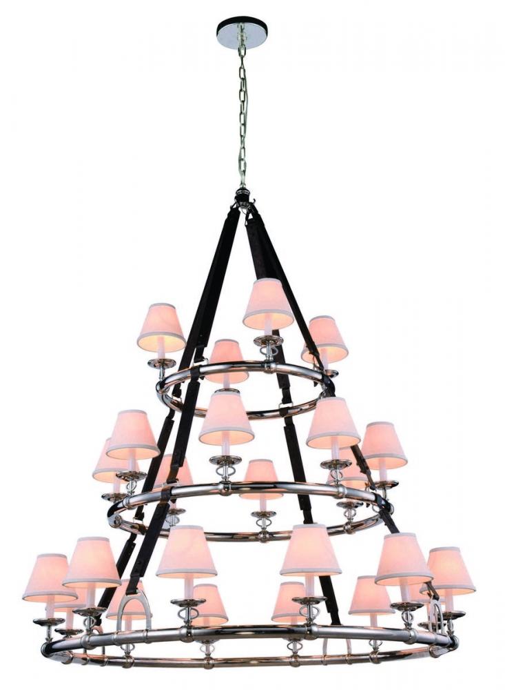 Cascade 24 light polished Nickel Pendant