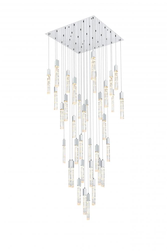 Aurora 42 inch Chandelier in Satin Gold