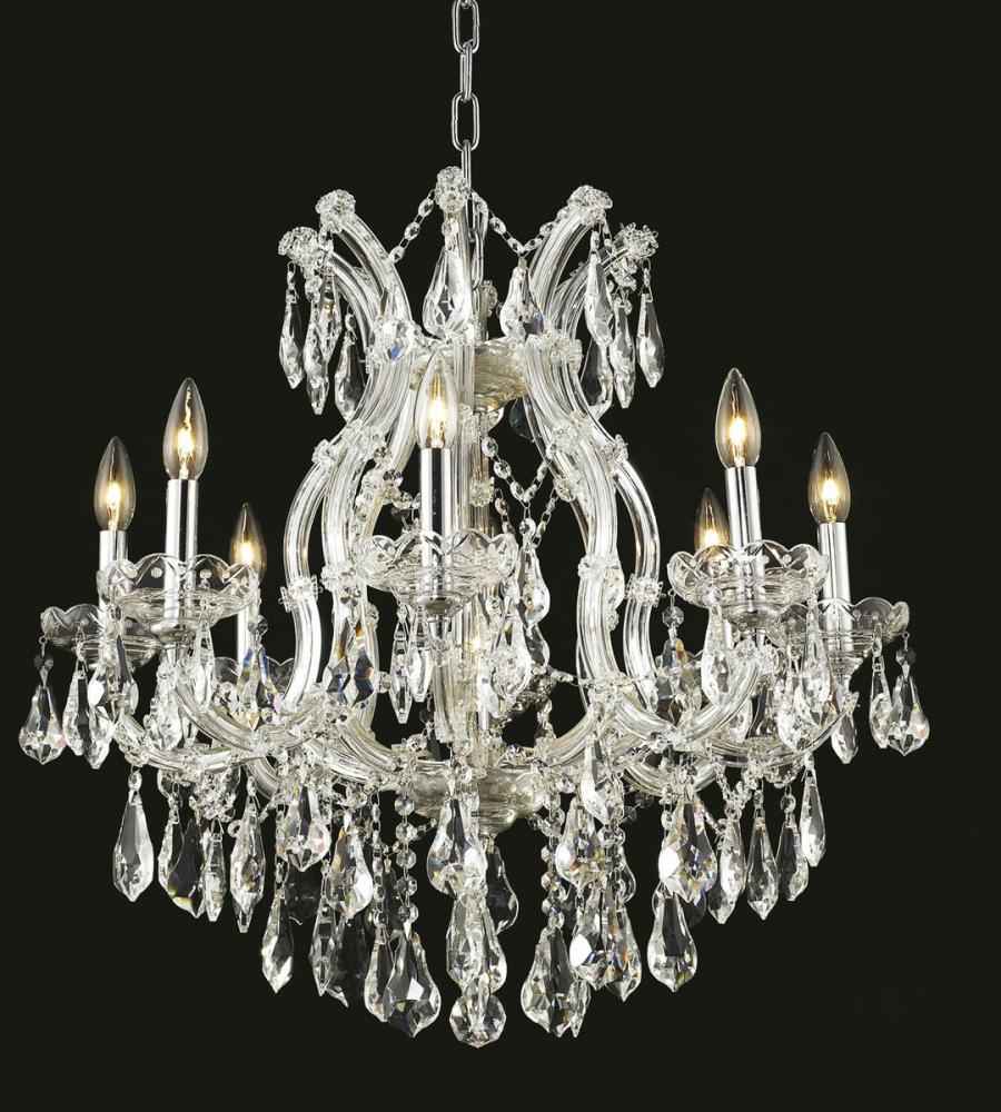 Maria Theresa 9 light Chrome Chandelier Clear Royal Cut Crystal