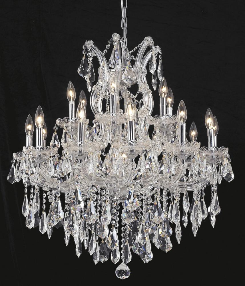 Maria Theresa 19 Light Chrome Chandelier Clear Royal Cut Crystal