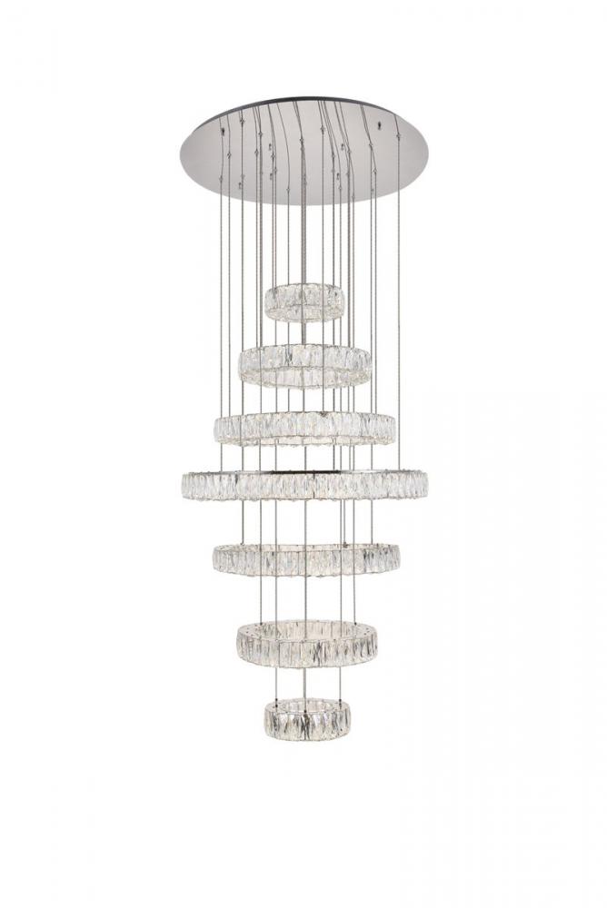 Monroe Integrated LED chip light Chrome Chandelier Clear Royal Cut Crystal
