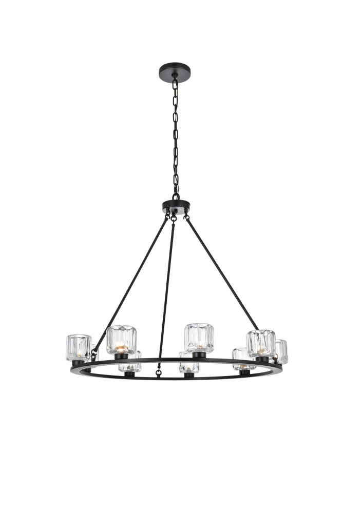 Pendant Light D36" G9 Lt9 40W Black