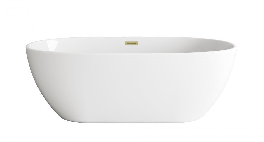 Bathtub 66.9"30.7"24.0" GW with BGD drain kit