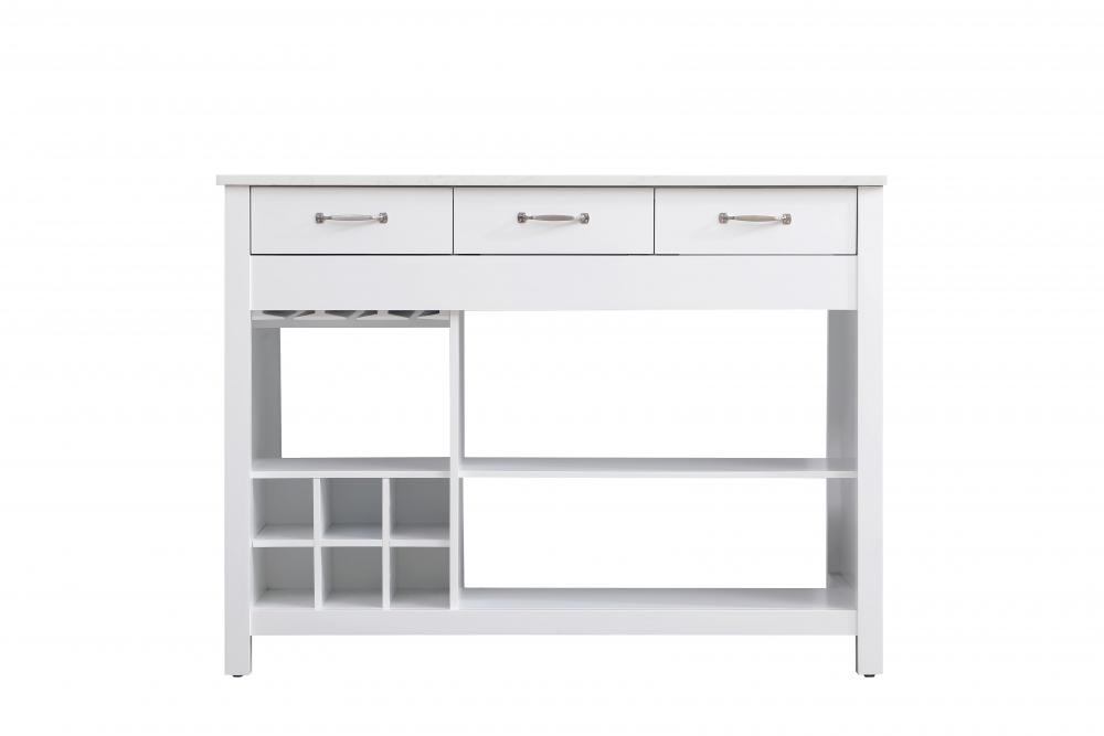 48 inch Kitchen Island in White