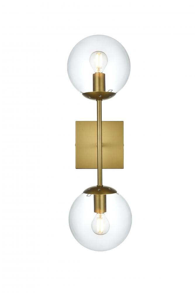 Neri Wall Sconce W5.9"E6.7"H20" Satin Gold