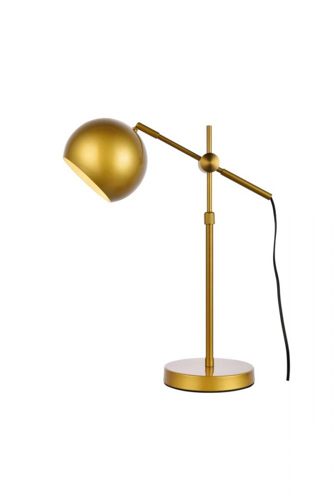 Forrester 1 light brass table lamp