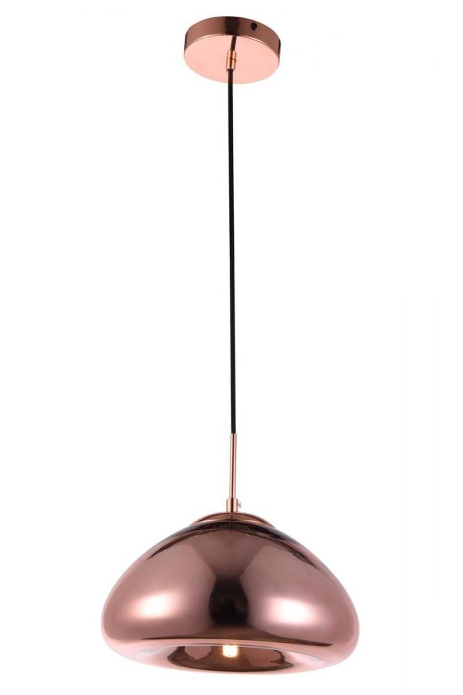 Reflection Collection Pendant D11in H7in Lt:1 Copper finish