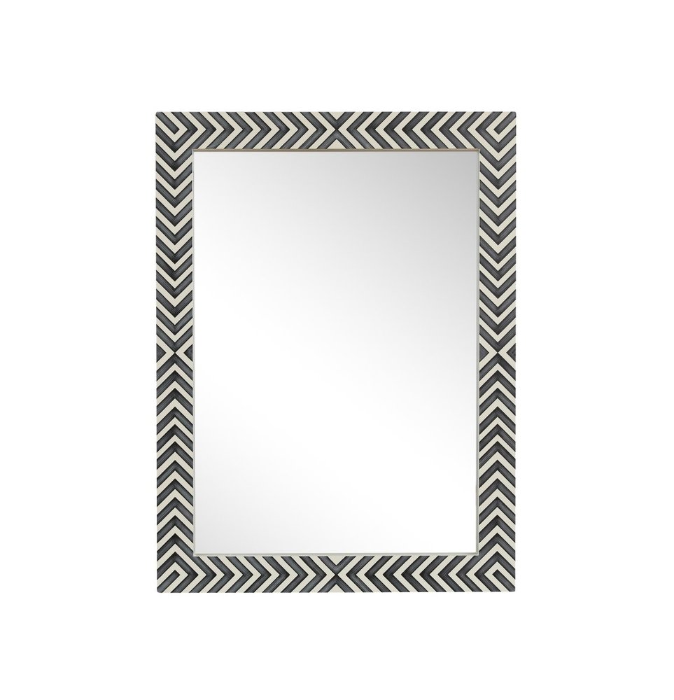 Rectangular mirror 36x27 inch in chevron