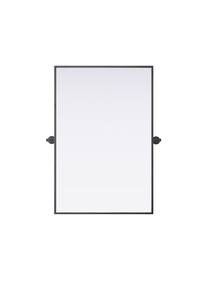 Metal Frame Mirror 24"W x 36"H Black