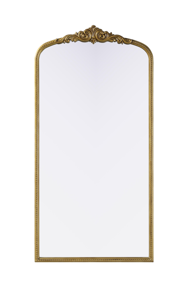 Naomi Vintage Resin Mirror 36x72 in Antique Brass