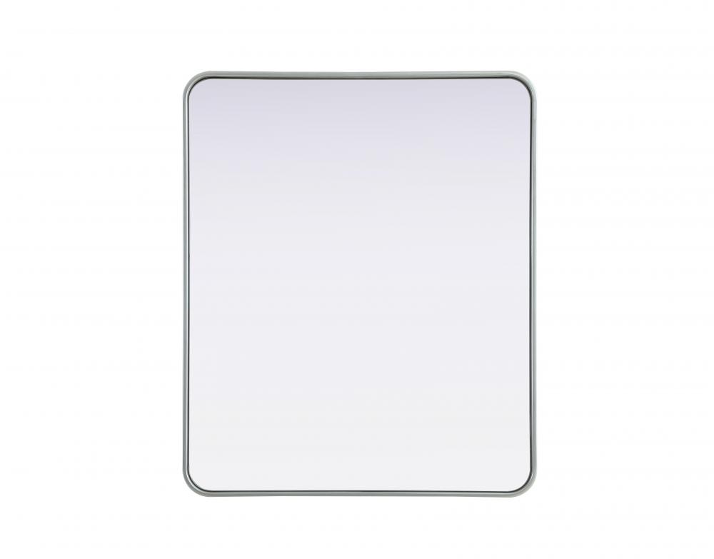 R Corner Mirror 30"x36"x2" Silver