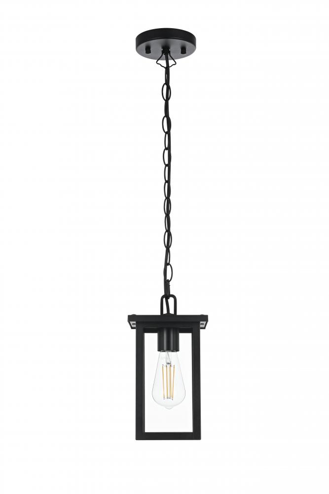 Venango 7 inch Outdoor Pendant in Black