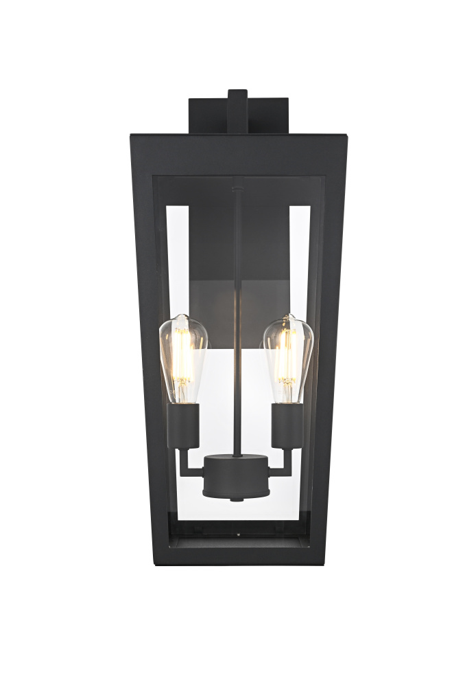 Wall Sconce W9.8" E11.3" H23.7" Black
