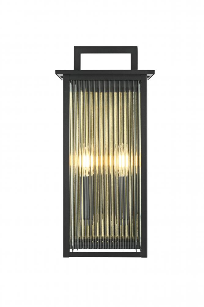 Kannon 8.5 inch Outdoor Wall Sconce in Black