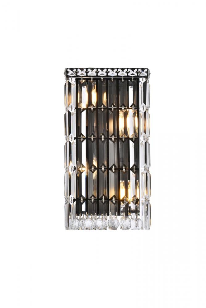 Maxime 8 inch black wall sconce