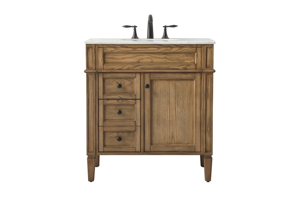 32 Inch Single Bathroom Vanity in Driftwood