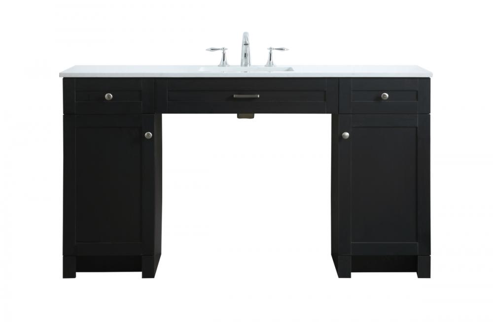60 inch ADA compliant bathroom vanity in black