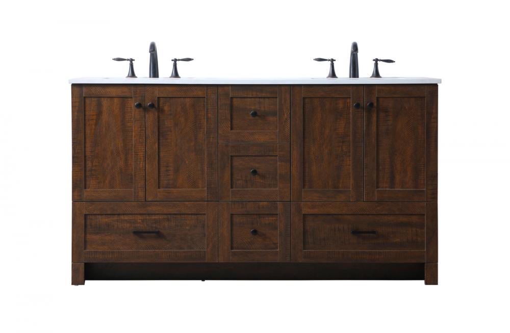 60 Inch Double Bathroom Vanity In Expresso