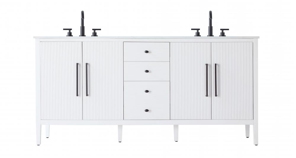 72 inch Double Bathroom Vanity in White