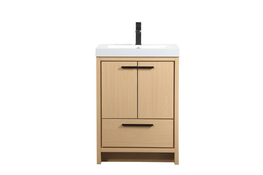 24 inch Single bathroom vanity in Maple