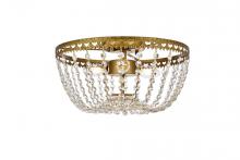 Elegant 1112F14BR - Kylie 14 Inch Flush Mount in Brass