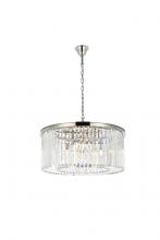 Elegant 1238D31PN/RC - Sydney 8 Light Polished Nickel Chandelier Clear Royal Cut Crystal