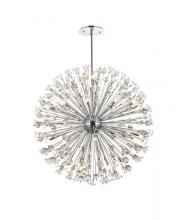 Elegant 2550D50C - Vera 50 inch crystal starburst round pendant in chrome