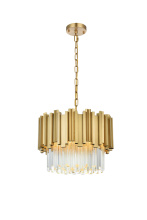 Elegant 3400D16SG - Pendant D16"H14"L3 Satin Gold