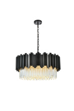 Elegant 3400D24BK - Pendant D24"H14"L8 Black