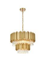 Elegant 3400G24SG - Pendant D24"H19"L6 Satin Gold