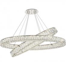 Elegant 3503D48C - Monroe Integrated LED Light Chrome Chandelier Clear Royal Cut Crystal