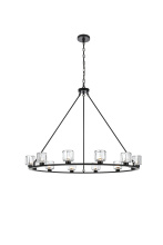 Elegant 5100D48BK - Pendant Light D48" G9 Lt12 40W Black