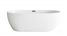 Elegant BT10770GW-MBK - Bathtub 70.0"33.5"24.0" GW with MBK drain kit