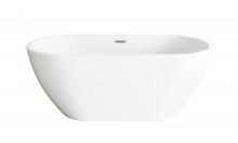 Elegant BT30359GW-BNK - Bathtub 59.1 x 29.5 x 23 GW with BNK drain kit