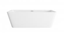 Elegant BT30667GW-PCH - 67 inch Bathtub in Glossy White with Chrome Trim