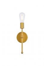 Elegant LD2356BR - Keely 1 light brass wall sconce