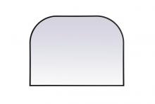 Elegant MR1B4030BLK - Metal Frame Arch Mirror 40x30 Inch in Black