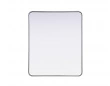 Elegant MR8A3036SIL - R Corner Mirror 30"x36"x2" Silver