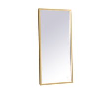 Elegant MRE6048BR - Pier 48 inch LED mirror with adjustable color temperature 3000K/4200K/6400K in brass