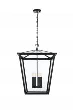 Elegant OD334H27BK - Oxford 7 inch Outdoor Pendant in Black