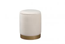 Elegant OT1015BGE - Ozman round 14 inch ottoman in beige